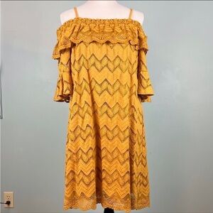 Lace Deep Gold Dress